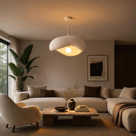 Lámpara Colgante "Wabi Sabi 014" - E27 - 60cm - Blanco