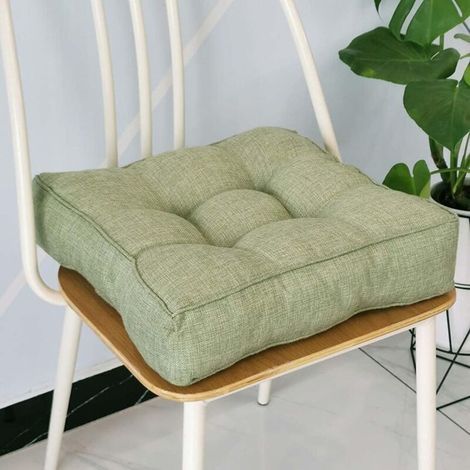 Coussin de siège de chaise lourd, rembourrage de salle à manger, intérieur et extérieur, coussin de chaise de jardin, maison et bureau (50x50cm, Cyan) (1/4)