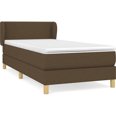 Maison Exclusive - Boxspringbett mit Matratze Dunkelbraun 100x200 (1/5)