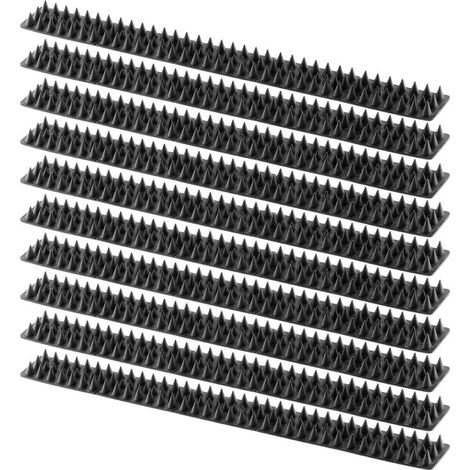 Black plastic bird spikes 50x43 cm set of 10 235493091 (1/5)