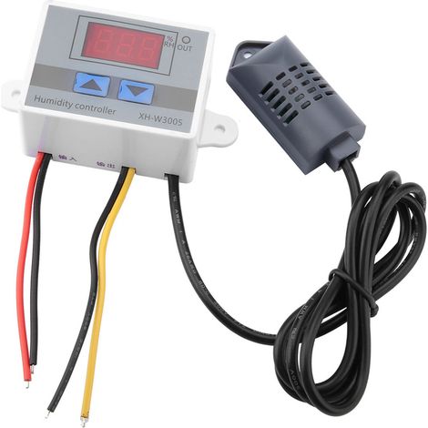 Decdeal XH-W3005 Digitaler Hygrometer-Schalter-Controller, Feuchtigkeitssensor 0  99 % relative Luftfeuchtigkeit, 220 V