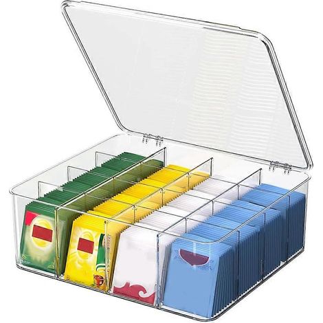 Teebeutel-Organizer: Aufbewahrung für lose Teebeutel, ideal für Schrank, Arbeitsplatte, Speisekammer – Teebeutel-Aufbewahrungsbox (1/5)