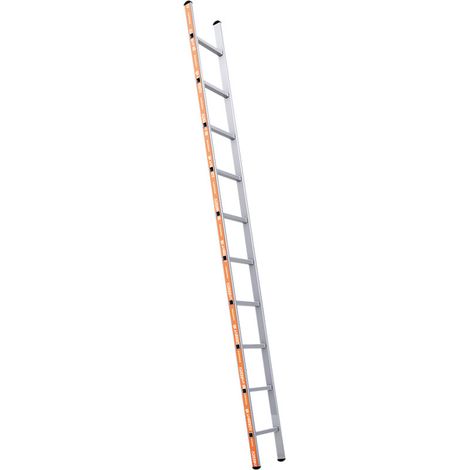 Tubesca Comabi – Échelle droite 8 marches en aluminium – Hauteur d'accès 3,30 m – Charge maximale 150 kg – Poids 3,5 kg – Usage intensif sur sol plat (1/4)