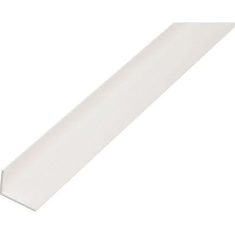 Profilé d'angle en plastique blanc 40x10x2mm – Longueur 1m – Finition soignée pour murs et sols – Applications en bricolage – (1/2)