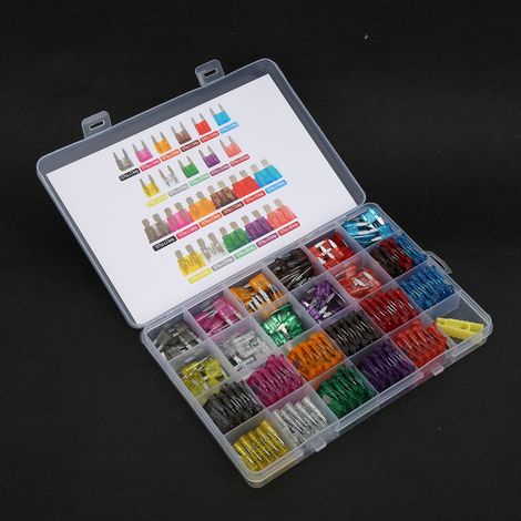 254 Kfz-Sicherungsclips, klein/mittel, 2 A–40 A, in einer Box (1/5)