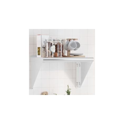 Étagère murale 50x30x31 argenté acier inoxydable (1/5)