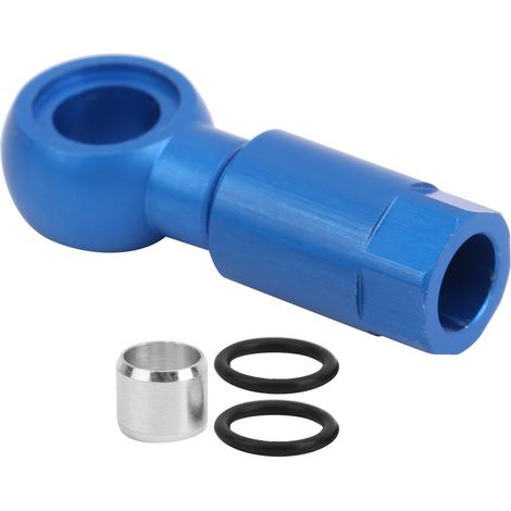 Disque d'huile de vélo en alliage d'aluminium, corps à cinq fils, connecteur à tête olive, conversion de tube d'huile bleu