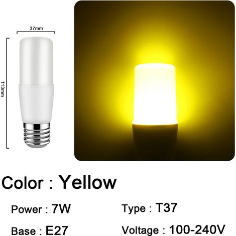 (T37 E27 Jaune, 4 ampoules) Ampoules LED, adaptées aux festivals, aux KTV, aux bars et aux vitrines de magasins. (1/3)