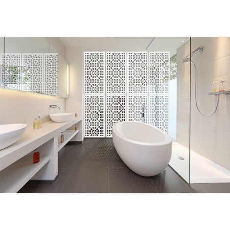 SANPIETRINI - Pannello in PVC traforato - Parasole - Misura: 50x150 cm - Colore: bianco (1/3)