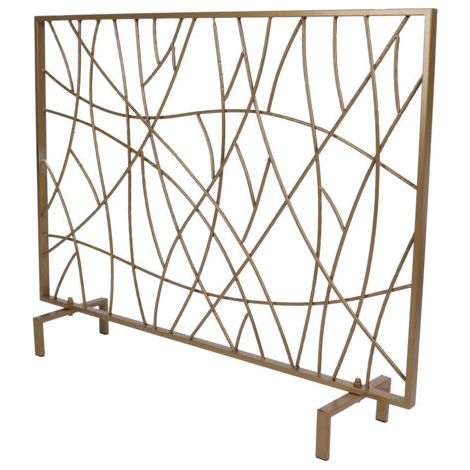 Ecrans De Cheminée En Métal Résistants à La Chaleur Et Attrayants Écran De Cheminée Décoratif Écran De Cheminée Avec Grille Dense(Couleur : Or Taille : 101.5x23x79cm ) (1/5)