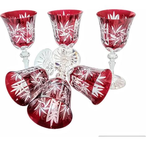 Copas de vino de cristal rubí de 170 ml Molinillo de aceitunas (1/5)
