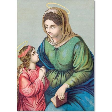 Tableau sur toile REPRODUCTION Sainte Anne et la Vierge Marie 40x60 (1/5)