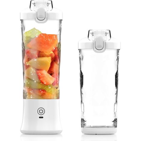 Spremiagrumi portatile personale da 600 ml, frullatore ricaricabile USB C senza BPA con coperchio da viaggio (1/5)