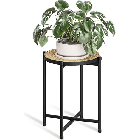 Rattan Indoor Plant Stand, Round Table for Large Plants, Tall Sturdy Plant Stand for Living Room Bedroom Balcony Boho Rattan Decor (1/5)
