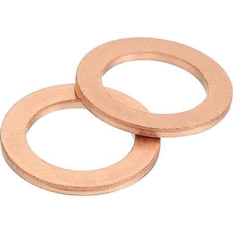 Rondelle Plate, 20 Pcs Rondelles Plates à Anneau en Cuivre 18mm OD Joint d'Étanchéité en Métal pour Vis, Boulons, Écrous (1/5)