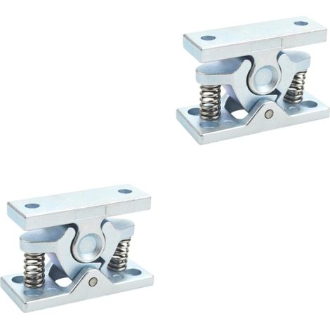 Lot de 2 verrous porte placard, loquets à ressort, clips verrouillage (1/5)