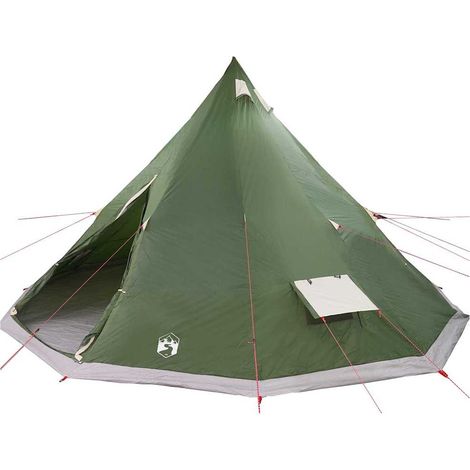 vidaXL Carpa Tipi con techo Verde 560 x 560 x 300 cm tafetán (1/2)