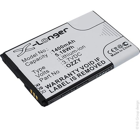 NX - Batterie téléphone, smartphone, GSM pour Wiko 3.7V 1400mAh - OZZY