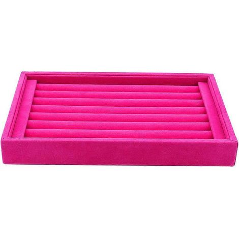 Boîte de rangement/présentoir à bijoux, plateau et organisateur pour bagues, pinces à cravates et boucles d'oreilles. (1/5)