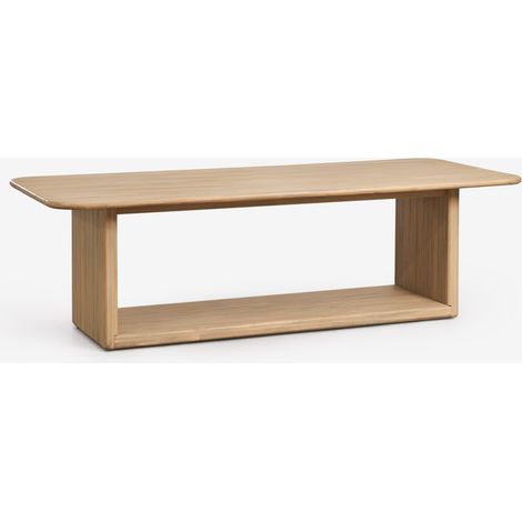 SKLUM Rechteckiger Esstisch 265x120 cm aus Akazienholz Siena Helles Akazienbraun                                  