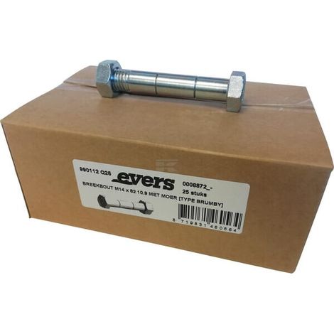 Scherschraube mit Mutter (25x) M14x82 10.9 TYP BRUMBY EVERS 990112Q25 (1/3)