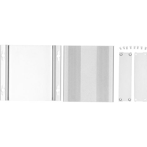 Boîtier de projet en alliage d'aluminium, boîtier de décodeur de Circuit imprimé GPS, gris sable 27x131x120mm