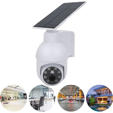 GARRYFIZH ‌Lumière de Sécurité Solaire 540LM – Détecteur de Mouvement, Étanche IP64, Caméra Simulation pour Jardin‌