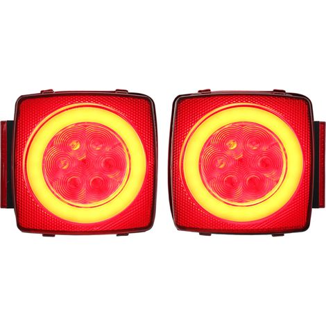 Feux arrière LED 12V Stop Feu de freinage et éclairage de route pour bateaux motoneiges camping-cars remorques utilitaires (1/5)