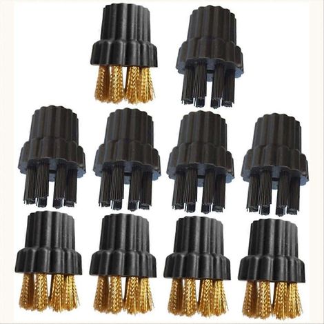 10 Brosse Vapeur de Rechange en Laiton, Têtes de Nettoyage pour Balai Vapeur, Lot de 10 Pièces (1/5)