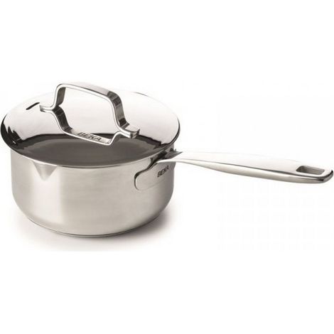 Beka - Casserole avec bec verseur et son couvercle Maestro 16 cm en inox (1/2)