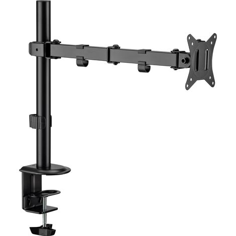 Wiltec Soporte de monitor hasta 32" para pantallas hasta 9 kg abrazadera de mesa monitor VESA 75/100 (1/5)