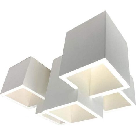 TRADE SHOP - Lampada In Gesso A 5 Cubi Da Soffitto Lampadario Supporto Faretti Gu10 Gs-c06-5 - (1/5)