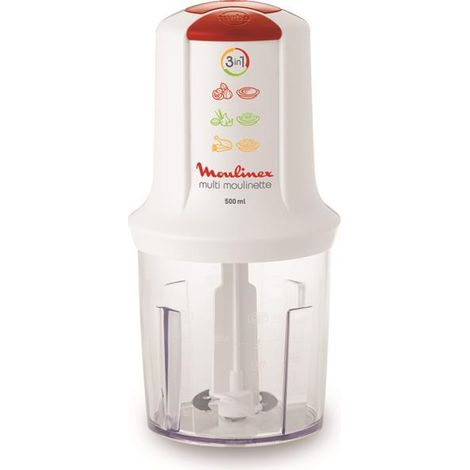 mini-tritatutto 3in1 0,5l 500w bianco - AT710110 - moulinex