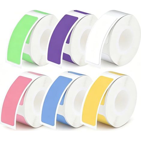 Lot de 6 Rouleaux d'Étiquettes Autocollantes Thermiques 12x40mm 960 Pièces Ruban d'Étiquettes Imperméables pour Imprimantes Étiquettes (1/5)
