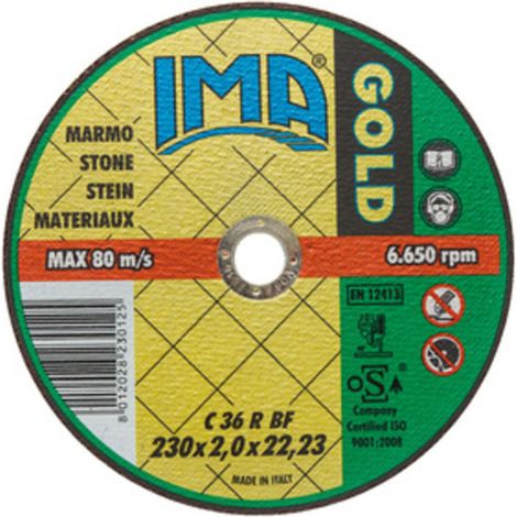 IMA DISCO P/MARMO GOLD PIANO D 230X2,0 MM- IMA- 50,0 pz