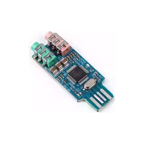 Module de carte son USB CM108 sans pilote pour ordinateurs portables - Plug and Play via interface USB (1/5)