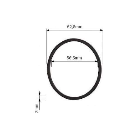 Valentin – Joint plat culot de siphon évier ou baignoire 62,8 x 56,2 mm – Élastomère noir – Étanchéité améliorée – Installation facile