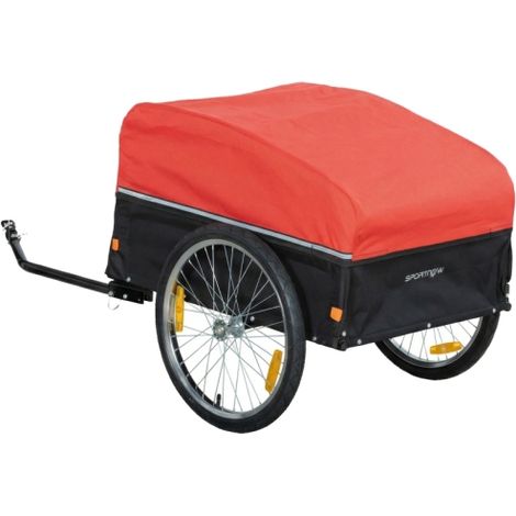 Fahrradanhänger 170 Liter Fahrrad Lastenanhänger mit Kupplung Abdeckplane 51 cm Schnellspannend Luftreifen bis 40 kg
On-Site (1/5)