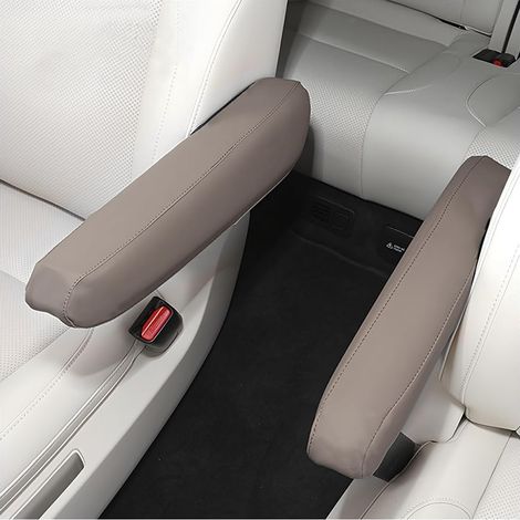 2 Pièces Housse D'accoudoir De Voiture, Couverture Cuir Microfibre D'accoudoir De Siège Avant Voiture, Couverture Pour Console Centrale D'accoudoir Voiture, Accessoires Automobiles(Marron) (1/5)