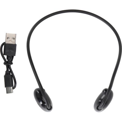 Auricolari Bluetooth V5.3 EDR a conduzione aerea, suono nitido, impermeabili, di tipo aperto, ideali per lo sport e l'uso con il cellulare, colore nero. (1/5)