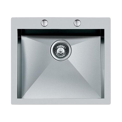 Foster 1243 050 Quadra Lavello Monovasca in Acciaio Inox Satinato con Incasso Q4 e Piletta Automatica colore Acciaio (1/2)