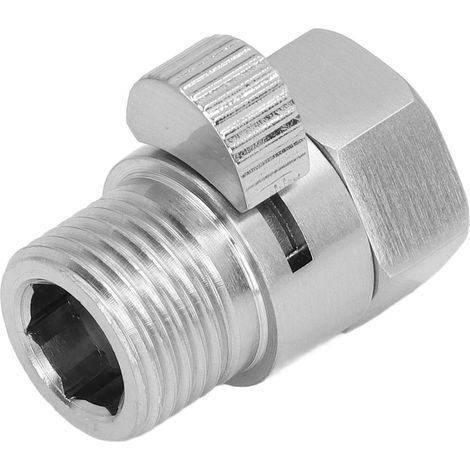 Robinet de douche G1/2 en laiton argenté, vanne d'arrêt pour pommeau de douche, robinet de contrôle d'eau pour salle de bain. (1/5)