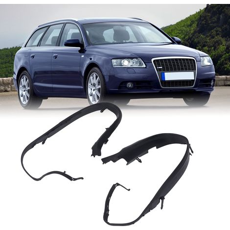 Une paire d'anneaux décoratifs pour les côtés gauche et droit du capuchon d'étanchéité du phare convient aux Audi A6 C5 restylées de 2002 à 2005. (1/5)