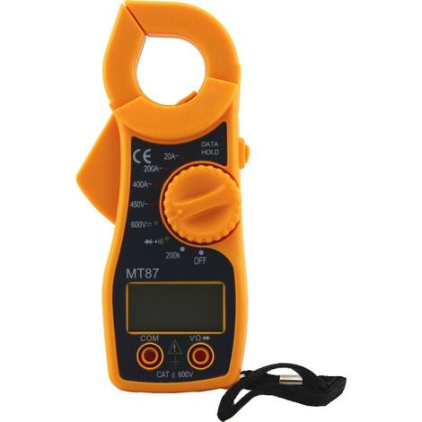 Outils Professionnels Portable LCD Pince Numérique Ampèremètre Multimètre AC/DC Tension Diode Testeur Courant Résistance Mètre Multimètre 1pc(Jaune) (1/5)