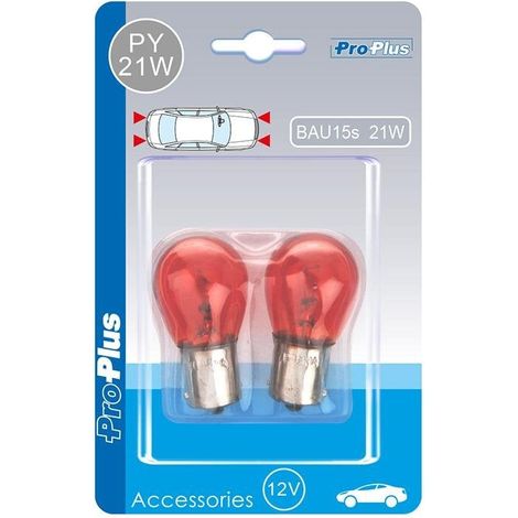 Lampadina per auto 12V 21W BAU15s arancione 2 pezzi in blister (1/4)