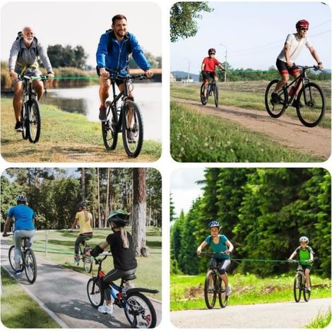 Crochet Remorque Vélo - Acier + Sangle Nylon - Compatible VTT Vélo Électrique Roue Dégagement Rapide - 1 Pièce (1/4)
