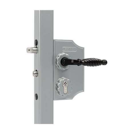 Serrure portails pour tube de 40 a 60 - DECO FER FORGE