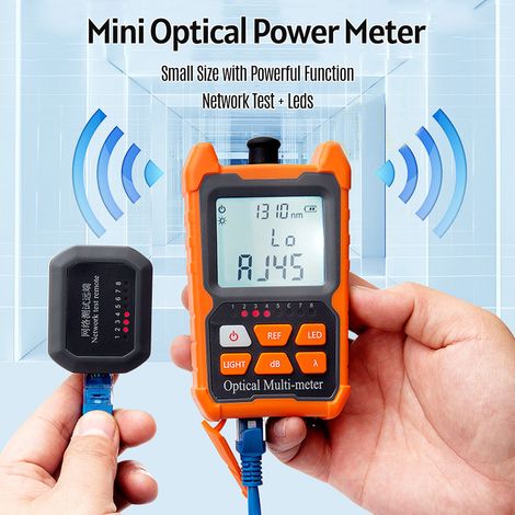 Tragbarer optischer Leistungsmesser von Ej.Life – Hochpräziser Glasfasertester – Integrierte LED-Beleuchtung – Professionelles Netzwerktool (1/5)