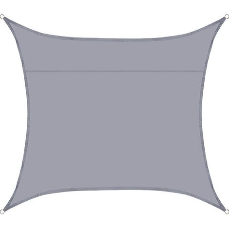 Voile d'ombrage imperméable 2,5 x 2,5 m Anthracite Rectangle Bloc UV Pare-soleil pour arrière-cour, terrasse, terrasse, jardin, activités de plein air et installations - RWVoile d'ombrage (1/5)