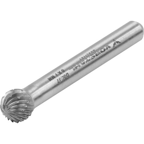 Fresa in metallo duro ad alta velocità YG7 KUD, sferica, di precisione, 10x9mm, FI 6mm, Vorstahl (1/5)